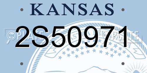 2S50971 Kansas License Plate