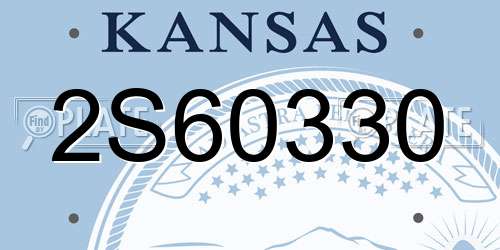 2S60330 Kansas License Plate