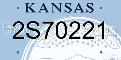 2S70221 Kansas License Plate