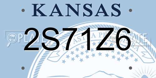 2S71Z6 Kansas License Plate