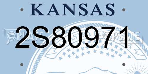 2S80971 Kansas License Plate