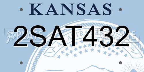 2SAT432 Kansas License Plate