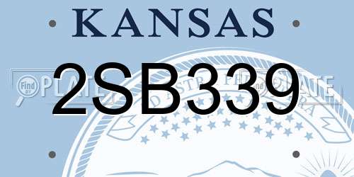 2SB339 Kansas License Plate