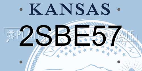 2SBE57 Kansas License Plate