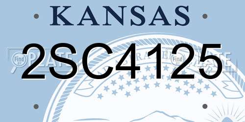2SC4125 Kansas License Plate