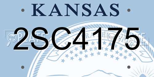 2SC4175 Kansas License Plate
