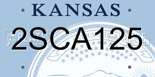2SCA125 Kansas License Plate