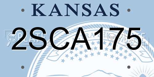 2SCA175 Kansas License Plate