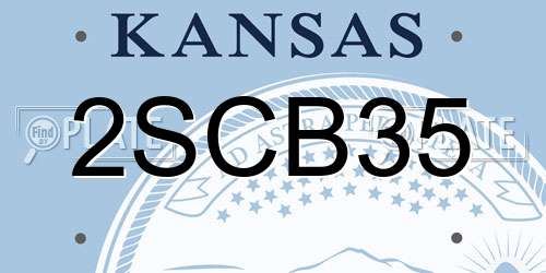 2SCB35 Kansas License Plate
