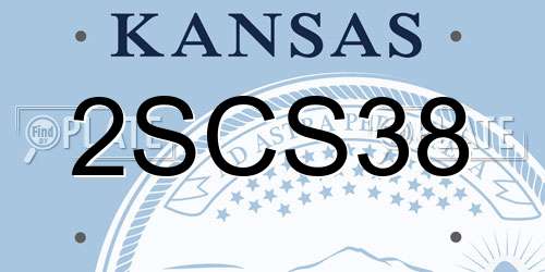2SCS38 Kansas License Plate