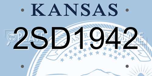 2SD1942 Kansas License Plate