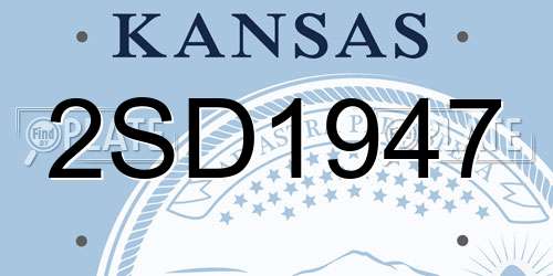 2SD1947 Kansas License Plate