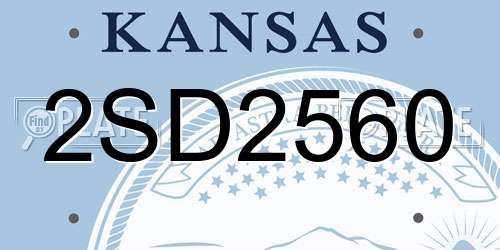 2SD2560 Kansas License Plate