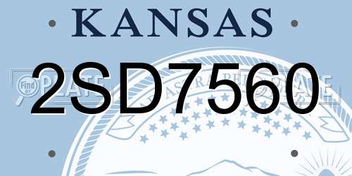 2SD7560 Kansas License Plate