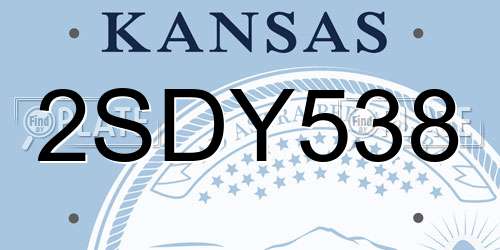 2SDY538 Kansas License Plate