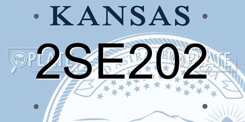 2SE202 Kansas License Plate