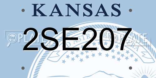 2SE207 Kansas License Plate