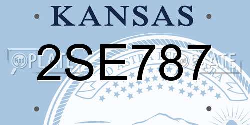 2SE787 Kansas License Plate