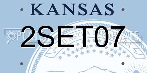 2SET07 Kansas License Plate