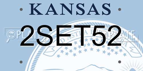 2SET52 Kansas License Plate
