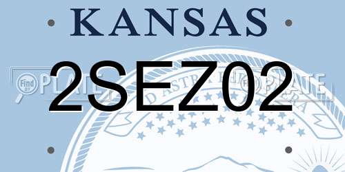 2SEZ02 Kansas License Plate