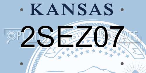 2SEZ07 Kansas License Plate
