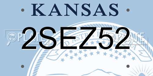 2SEZ52 Kansas License Plate