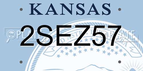 2SEZ57 Kansas License Plate