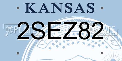 2SEZ82 Kansas License Plate