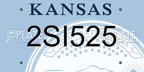 2SI525 Kansas License Plate