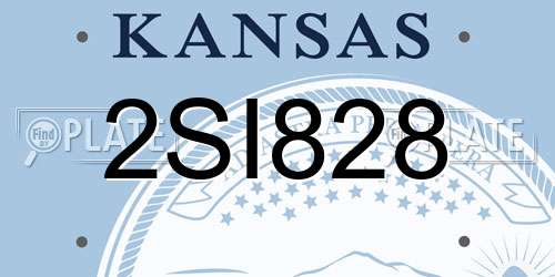 2SI828 Kansas License Plate