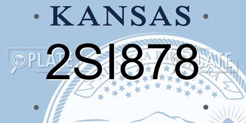 2SI878 Kansas License Plate
