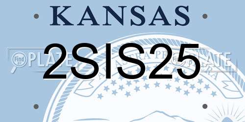 2SIS25 Kansas License Plate