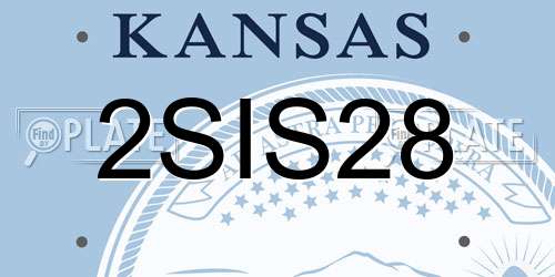 2SIS28 Kansas License Plate