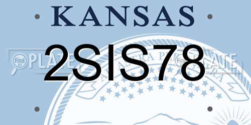2SIS78 Kansas License Plate
