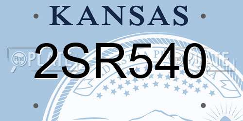 2SR540 Kansas License Plate