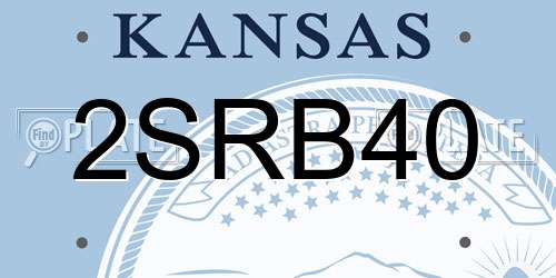 2SRB40 Kansas License Plate