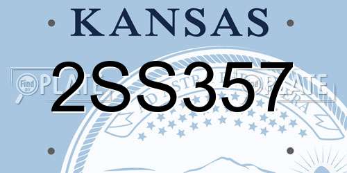 2SS357 Kansas License Plate