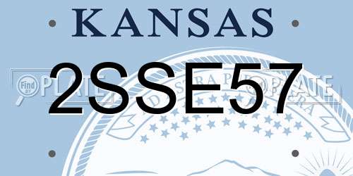 2SSE57 Kansas License Plate
