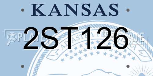 2ST126 Kansas License Plate