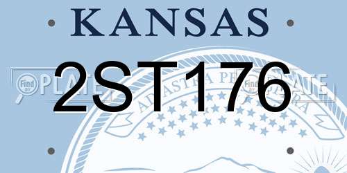2ST176 Kansas License Plate