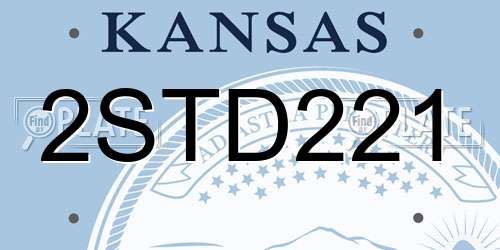 2STD221 Kansas License Plate