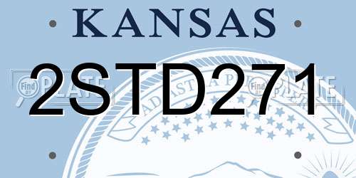 2STD271 Kansas License Plate