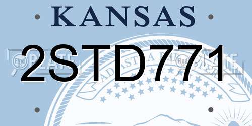 2STD771 Kansas License Plate
