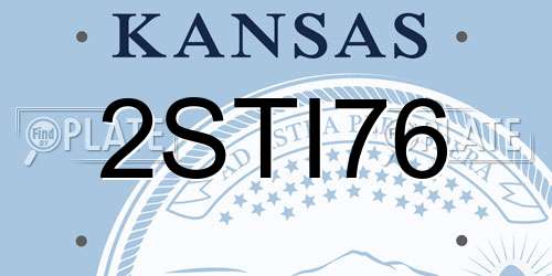 2STI76 Kansas License Plate