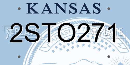 2STO271 Kansas License Plate
