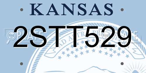 2STT529 Kansas License Plate