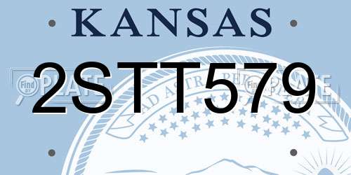 2STT579 Kansas License Plate