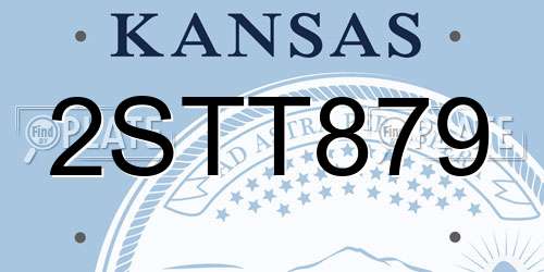 2STT879 Kansas License Plate