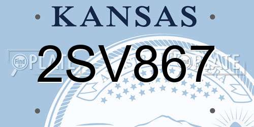 2SV867 Kansas License Plate